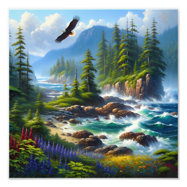Vancouver Island inspirierte Kunst und Kultur Fotodruck (Vorne)
