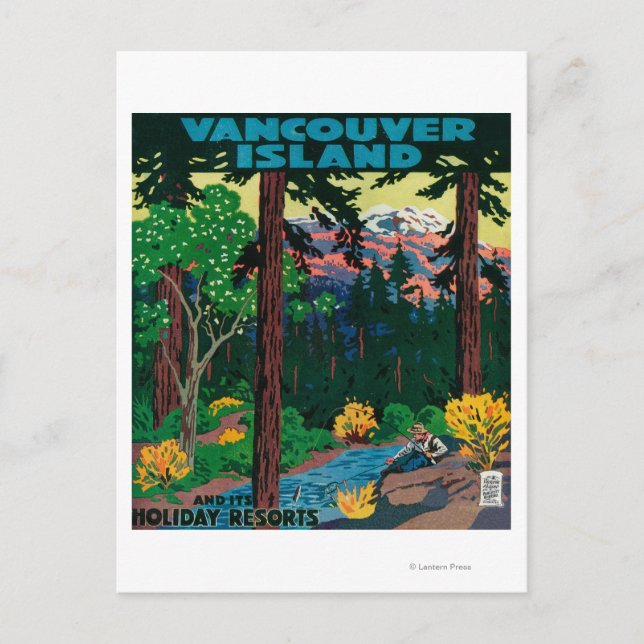 Vancouver Island Werbeplakat Postkarte (Vorderseite)