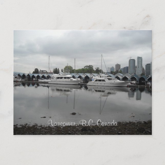 Vancouver Kanada Boote Postkarte (Vorderseite)