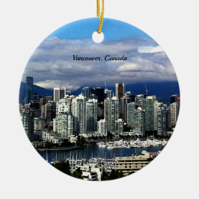 Vancouver, Kanada, landschaftliches Stadtbild Keramik Ornament (Vorne)