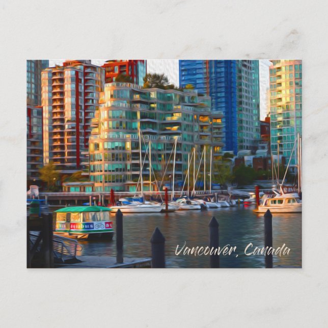 Vancouver, Kanada: Ölmalerei Postkarte (Vorderseite)