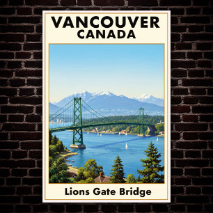 Vancouver, Kanada: Vintage Travel Poster der 60er 