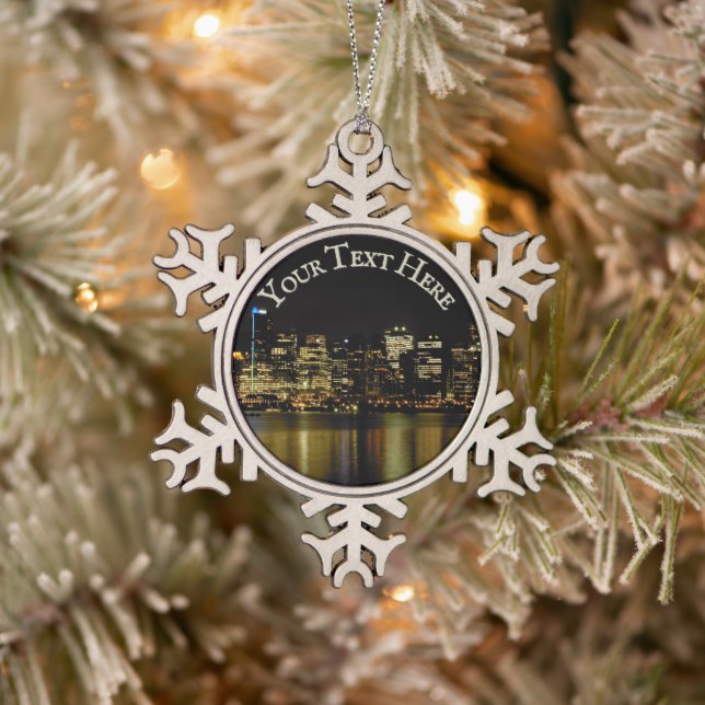 Vancouver Kanada Weihnachtsschmuck Personalisiert Schneeflocken Zinn-Ornament (Baum)