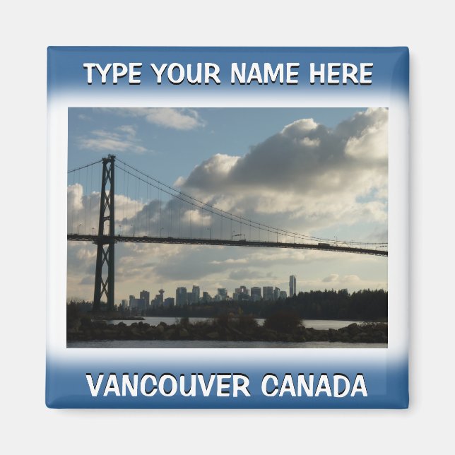 Vancouver Kühlschrankmagnete Personalisiert Souven Magnet (Vorne)