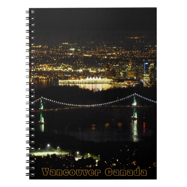 Vancouver Notebook Vancouver Cityscape Souvenir Notizblock (Vorderseite)