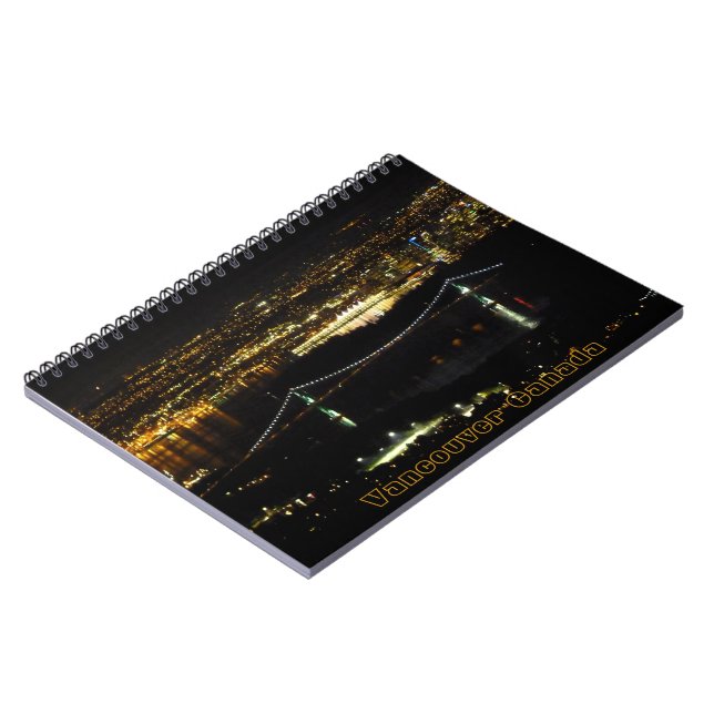Vancouver Notebook Vancouver Cityscape Souvenir Notizblock (Linke Seite)