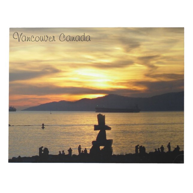 Vancouver Notepad Vancouver Sehenswürdigkeiten Sou Notizblock (Vorderseite)
