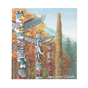Vancouver Notepad Vancouver Totem Polen Souvenir Notizblock