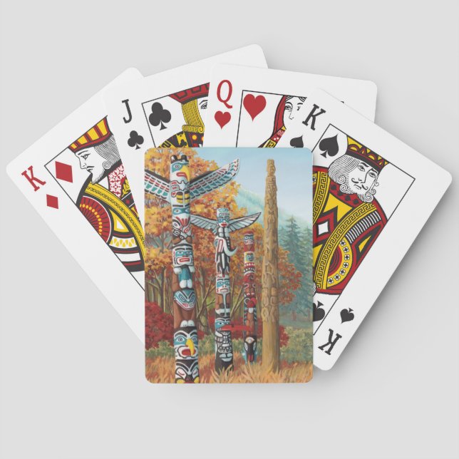 Vancouver Playing Cards Totem Poles Karten Spielkarten (Rückseite)