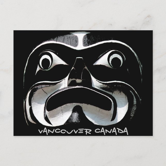Vancouver Postkarten Totem Loch & Sehenswürdigkeit (Vorderseite)