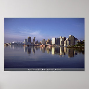 Vancouver skyline, British Columbia, Kanada Poster