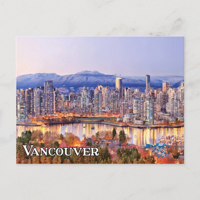 Vancouver Skyline, British Columbia, Kanada Postkarte (Vorderseite)