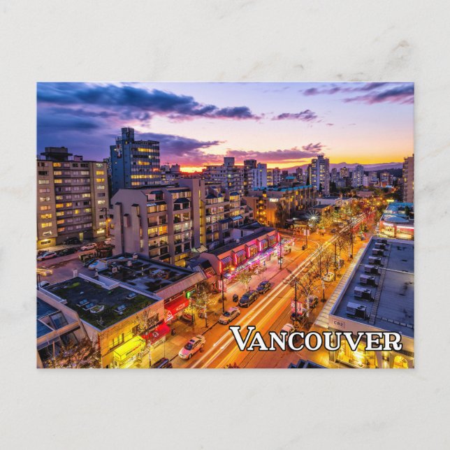 Vancouver Skyline, British Columbia, Kanada Postkarte (Vorderseite)