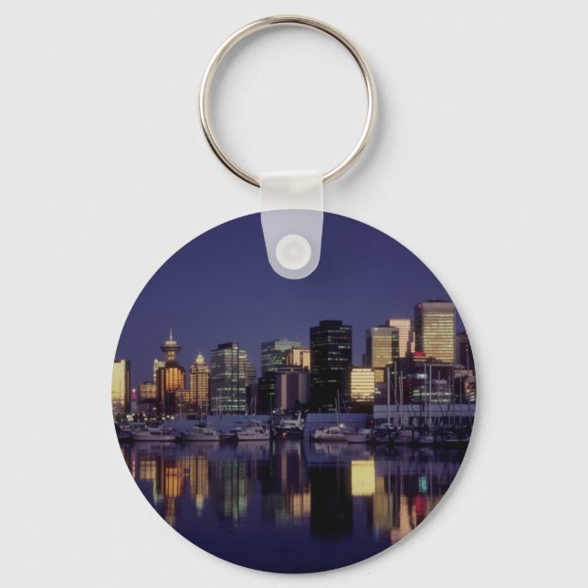 Vancouver skyline, British Columbia, Kanada Schlüsselanhänger (Vorderseite)