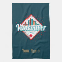 Vancouver Skyline British Columbia Retro Kanada