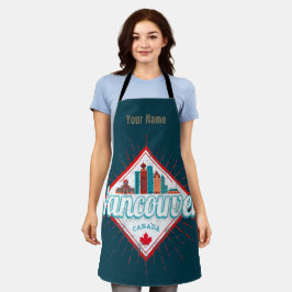 Vancouver Skyline British Columbia Retro Kanada Schürze