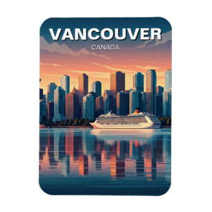 Vancouver Skyline Canada Travel Magnet