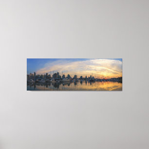 Vancouver Skyline - Yachthafen bei Sunset Leinwanddruck