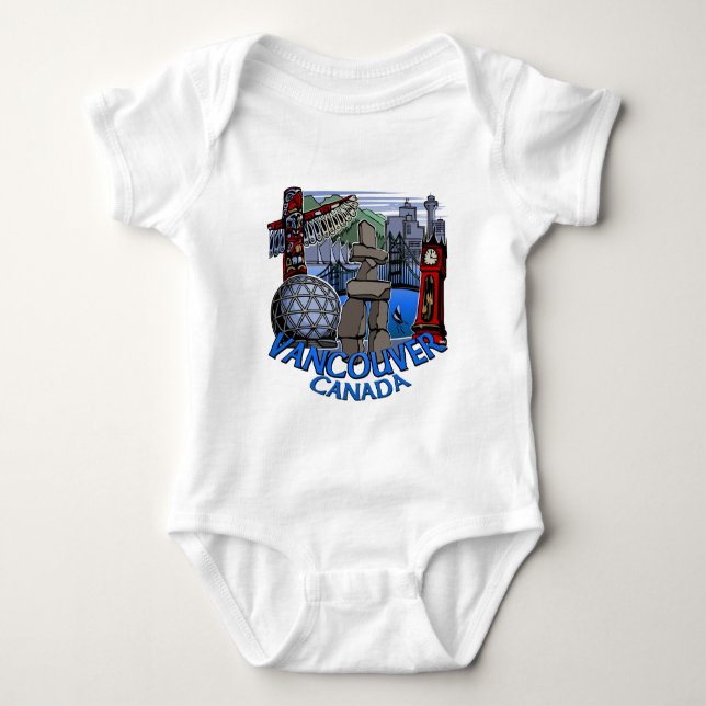 Vancouver Souvenir Baby One Piece / Jumper Baby Strampler (Vorderseite)