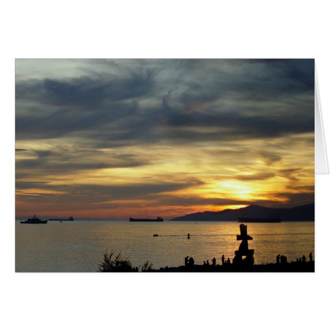 Vancouver Souvenir Cards Inukshuk Landschaftskarte (Vorderseite (Horizontal))