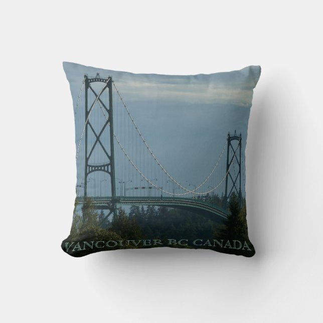 Vancouver Souvenir Coussin Lions Gate Bridge Cadea (Recto)