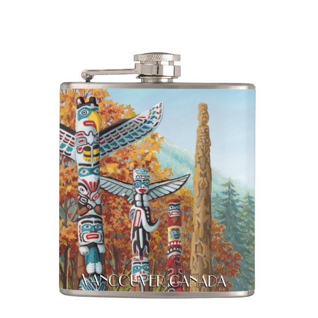 Vancouver Souvenir Flask Custom Vancouver BC Flask Flachmann (Vorderseite)