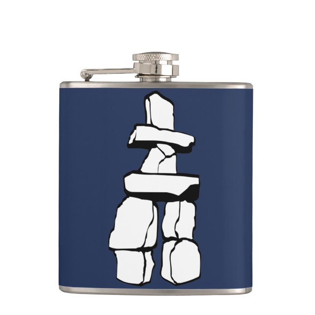 Vancouver Souvenir Flask Vancouver Inukshuk Gesche Flachmann (Vorderseite)