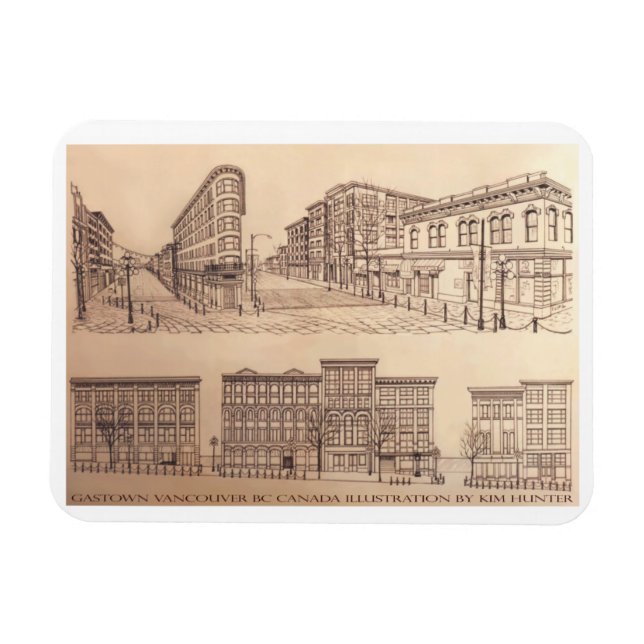 Vancouver Souvenir Magnet Gastown Sehenswürdigkeit (Horizontal)