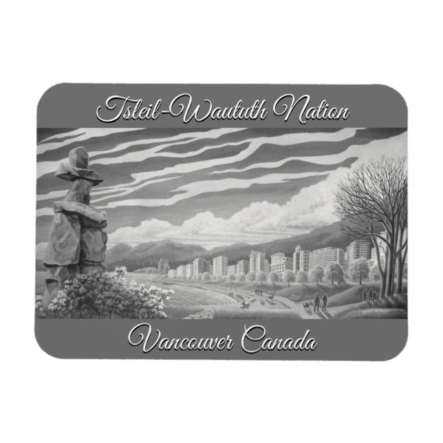 Vancouver Souvenir Magnet Vancouver Landmark Cadea (Horizontal)