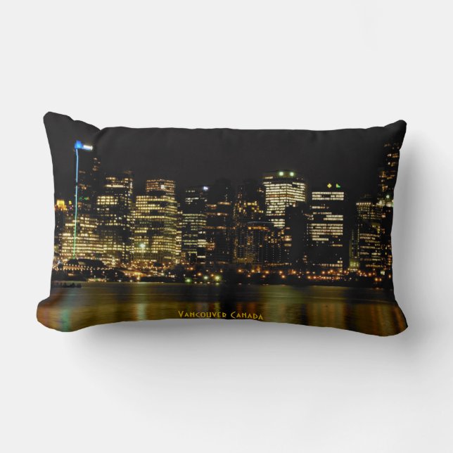 Vancouver Souvenir Pillow Vancouver Skyline Gesche Lendenkissen (Vorderseite)