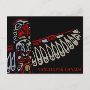 Vancouver Souvenir Postkarten Totempfahl Wahrzeich