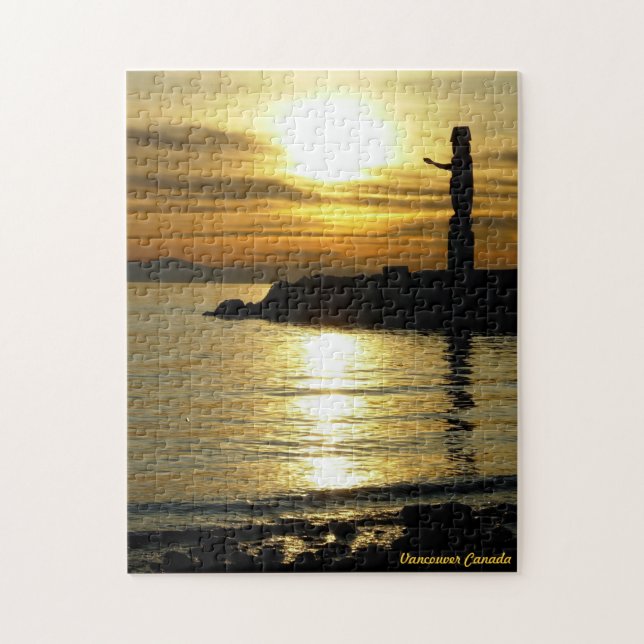Vancouver Souvenir Puzzle Vancouver Sunset Geschen (Vertikal)