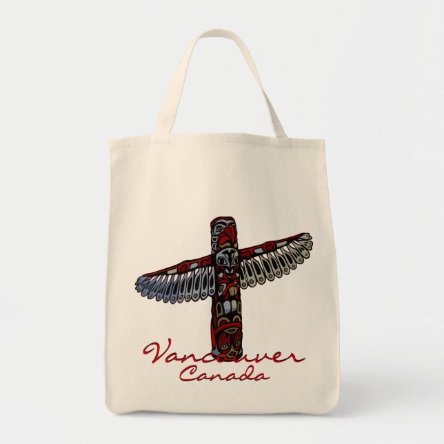 Vancouver Souvenir Tote Bag Sehenswürdigkeit Art B Tragetasche (Vorne)