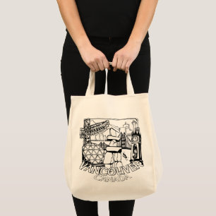 Vancouver Souvenir Tote Bag Sehenswürdigkeit Art B Tragetasche
