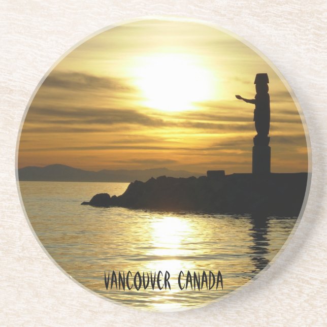 Vancouver Souvenir Untersetzer Vancouver Sunset Ge (Vorne)