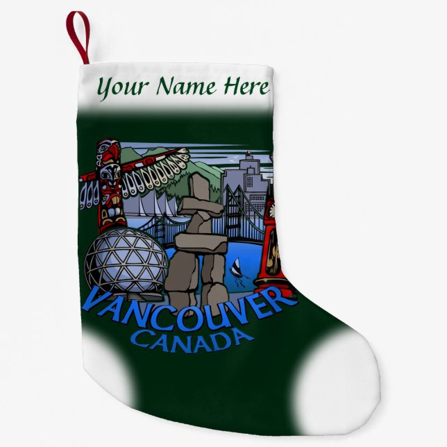 Vancouver Strumpf Vancouver Weihnachtsfest Strumpf Kleiner Weihnachtsstrumpf (Vorderseite)
