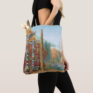 Vancouver Totem Polen Tote Beutel Sehenswürdigkeit Tasche