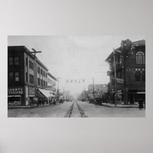 Vancouver, WA - Hauptstraßen-Ansicht des Poster