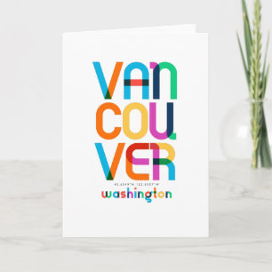 Vancouver Washington Mid Century, Pop Art, Karte
