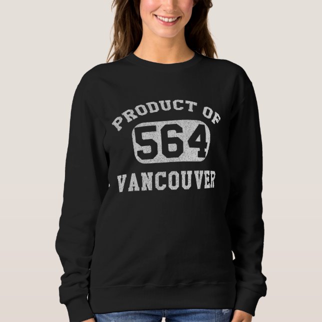 Vancouver Washington Vintage Retro Area Code Sweatshirt (Vorderseite)