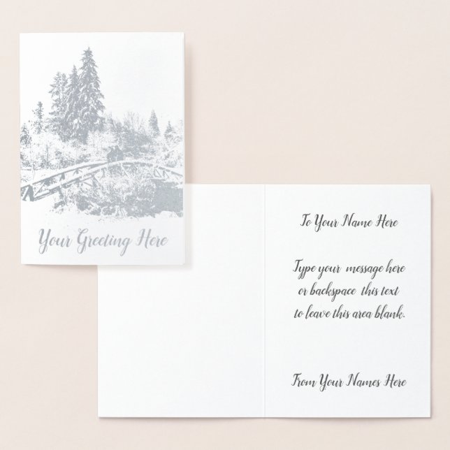 Vancouver Winter Grußkarten Custom Silver Folienkarte (Anzeige)