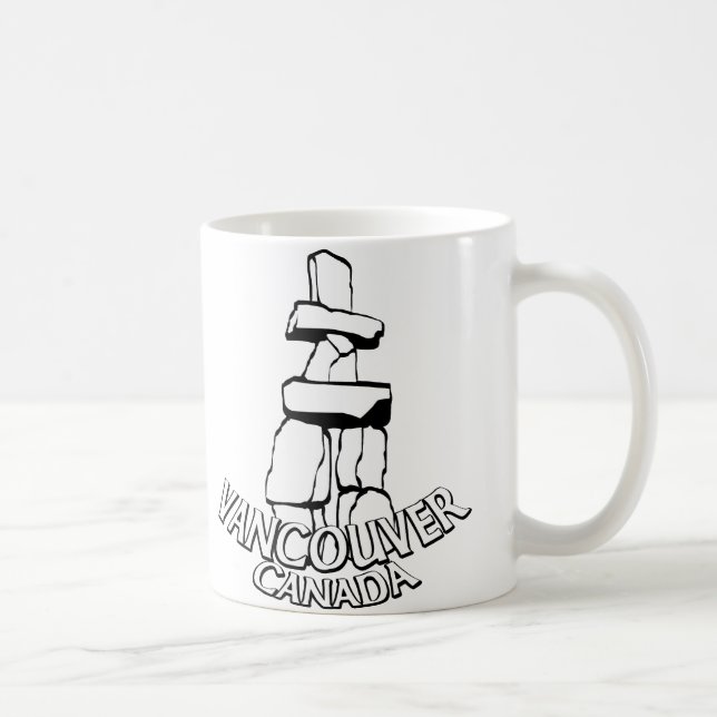 Vancouvers Kaffeetasse-Tassen u. Gläser BC Kanada Kaffeetasse (Rechts)