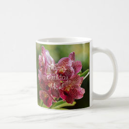 Vanda-Orchideen-Gruppen-Geburtstags-Kaffee-Tasse Kaffeetasse