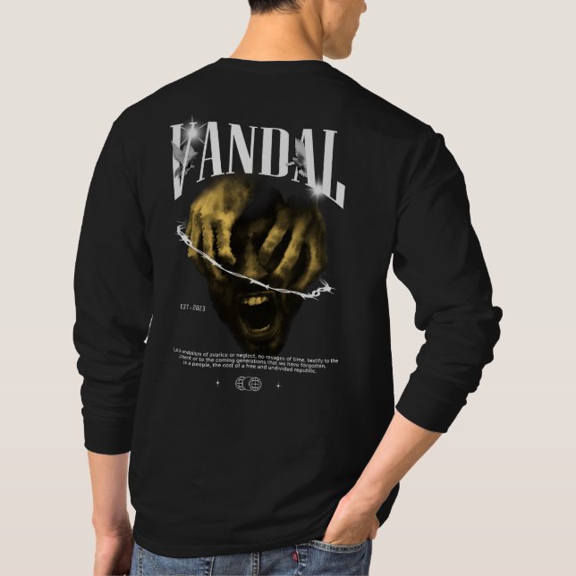 Vandal Modern Streetwear T-Shirt (Rückseite)