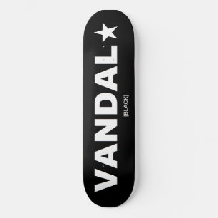 VANDAL★ Skateboard generisch (weiß auf Schwarze