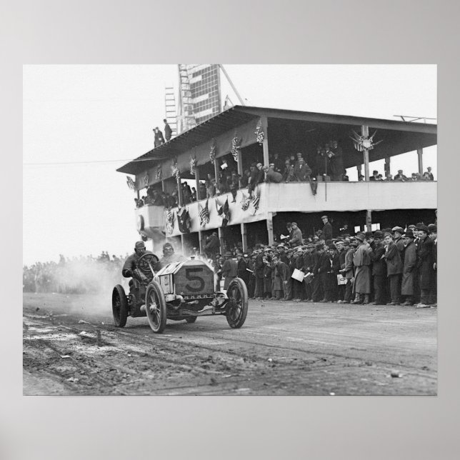 Vanderbilt Cup Auto Race, 1908. Vintages Foto Poster (Vorne)