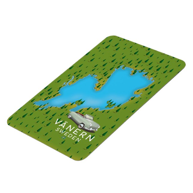 Vänern Schwedensee-Karte Magnet (Linke Seite)