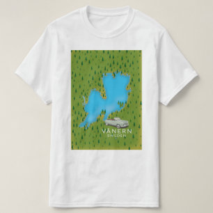 Vänern Schwedensee-Karte T-Shirt