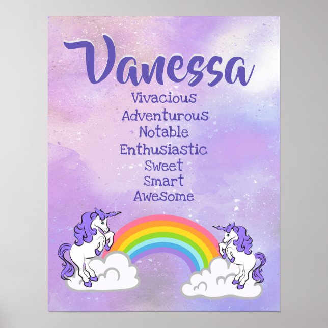 Vanessa Name Poster (Vorne)
