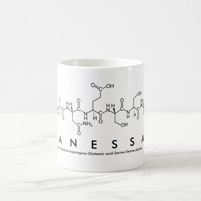 Vanessa-Peptidnamen-Tasse Kaffeetasse (Mittel)